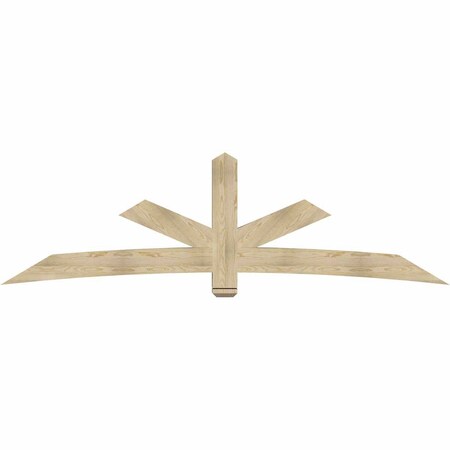 Ekena Millwork Alberta Rough Sawn Timber Gable Bracket, Douglas Fir, 108"W x 31 1/2"H x 6"D x 6"F, 7/12 Pitch GBW108X31X0606ALB00RDF